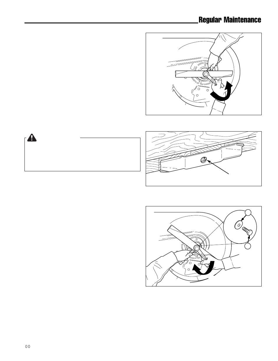 Warning, Regular maintenance, Servicing the mower blades | Ferris Industries IS1000ZKAV21/48 User Manual | Page 23 / 43