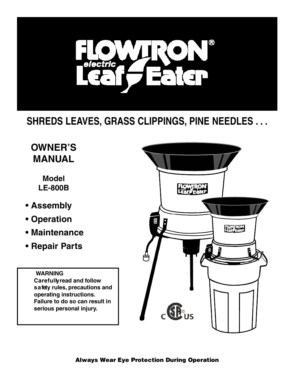 Flowtron Outdoor Products LE-800B User Manual | 12 pages