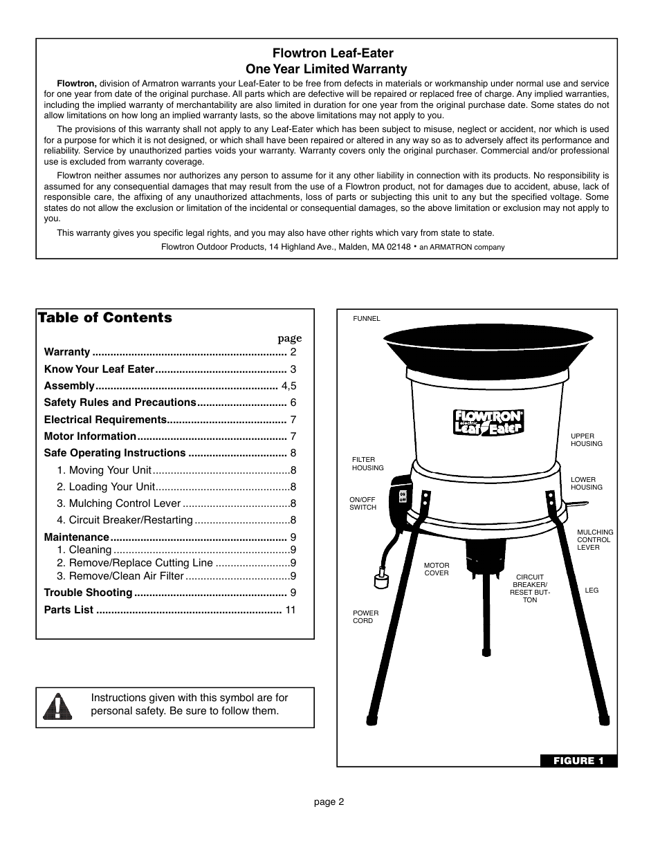 Flowtron Outdoor Products LE-800B User Manual | Page 2 / 12