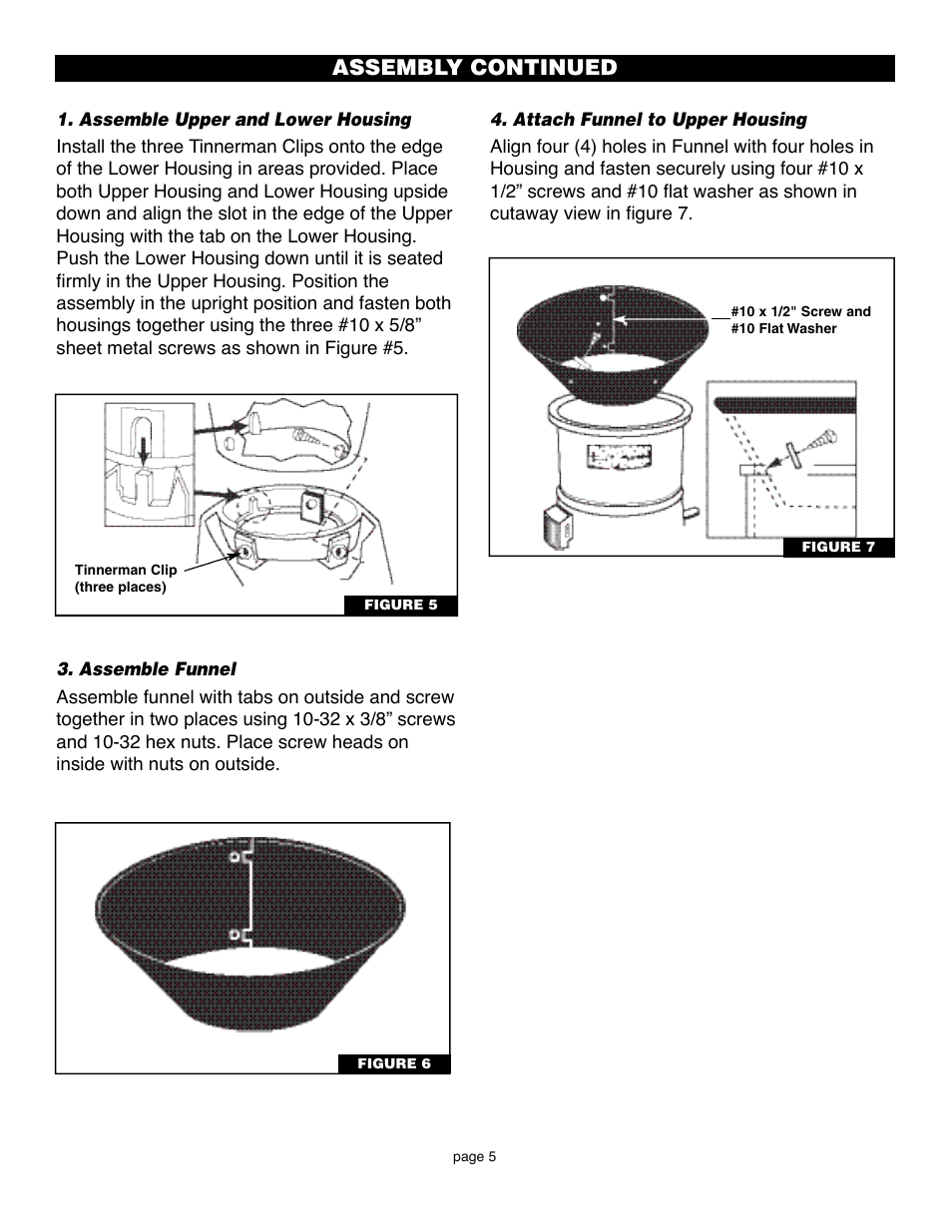 Assembly continued | Flowtron Outdoor Products LE-800B User Manual | Page 5 / 12