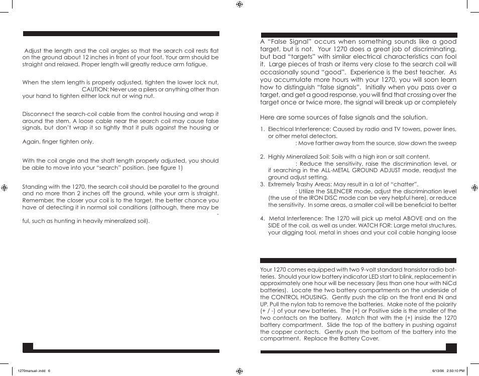 Battery replacement false signals | Fisher 1270 User Manual | Page 6 / 10