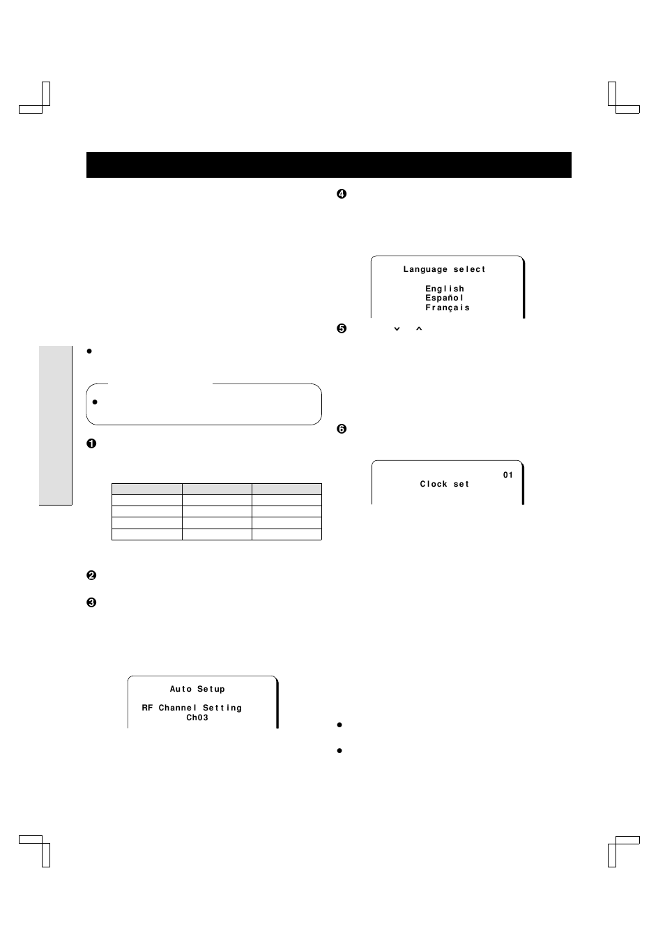 Initial setup, Auto setup, Before starting | Fisher FVH-E420 User Manual | Page 14 / 38