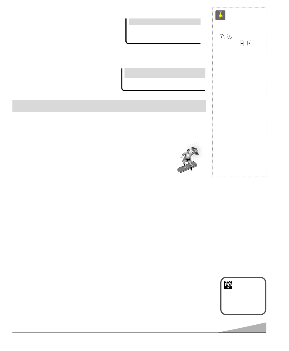 V-guide information, Quicktips, Selecting the display language | About mpaa and tv parental guidelines, Where can i find advance notice of program rating, Types of programs to receive rating, Use the, Key and the, Key. c 34 | Fisher PC-19R10 User Manual | Page 7 / 28