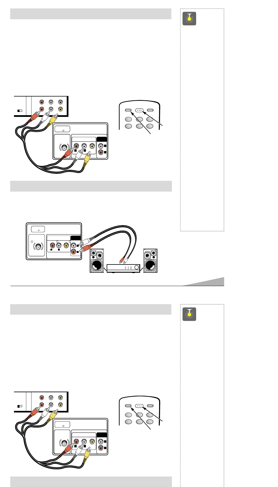 Using the audio / video input jacks, Quicktips, Using the audio output jacks | Fisher PC-25S00 User Manual | Page 9 / 32