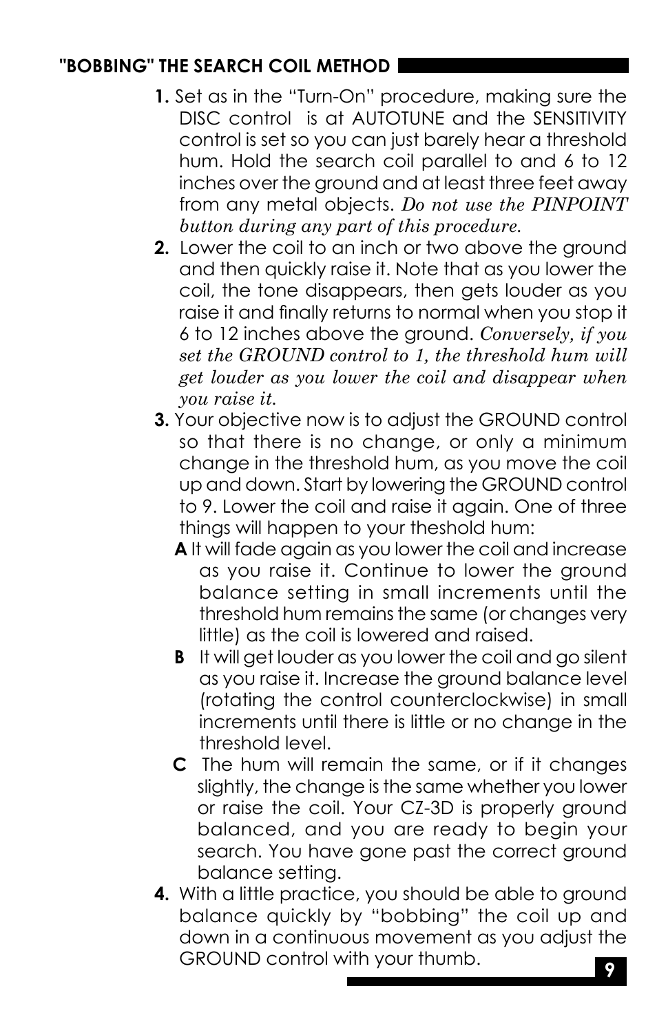 Fisher M-SCOPE CZ-3D User Manual | Page 11 / 32