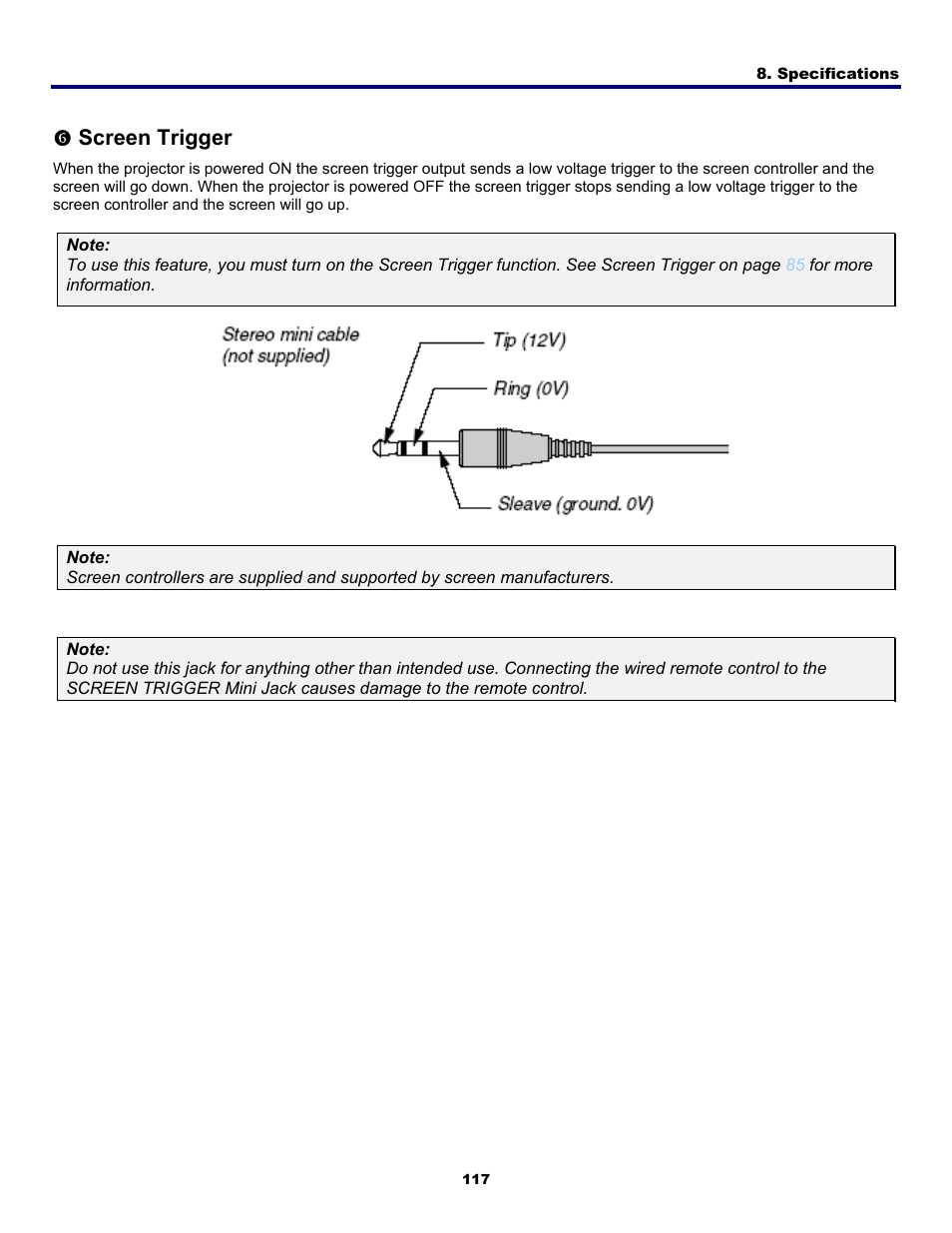 6) screen trigger, Creen, Rigger | Screen trigger | Fisher PDG-DWT50L User Manual | Page 126 / 135
