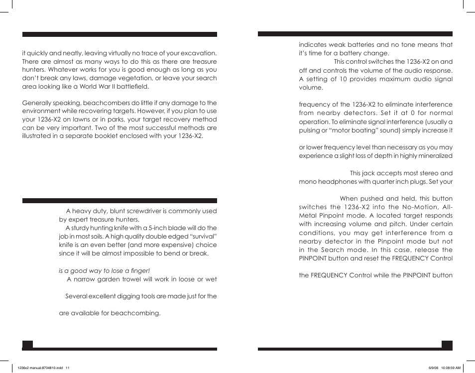 Target recovery recovery tools | Fisher M-SCOPE 1236-X2 User Manual | Page 11 / 14
