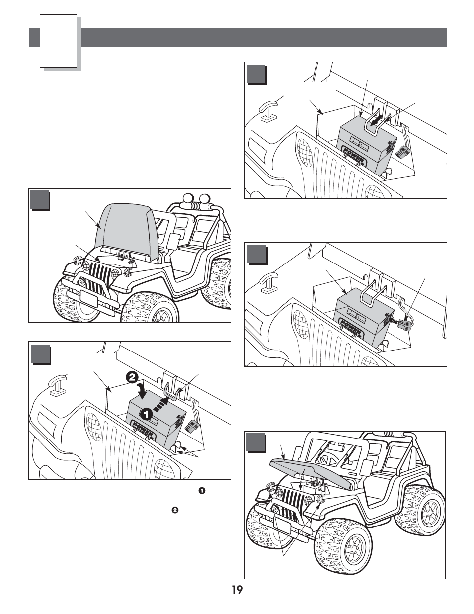 Battery installation | Fisher 77770 User Manual | Page 19 / 32