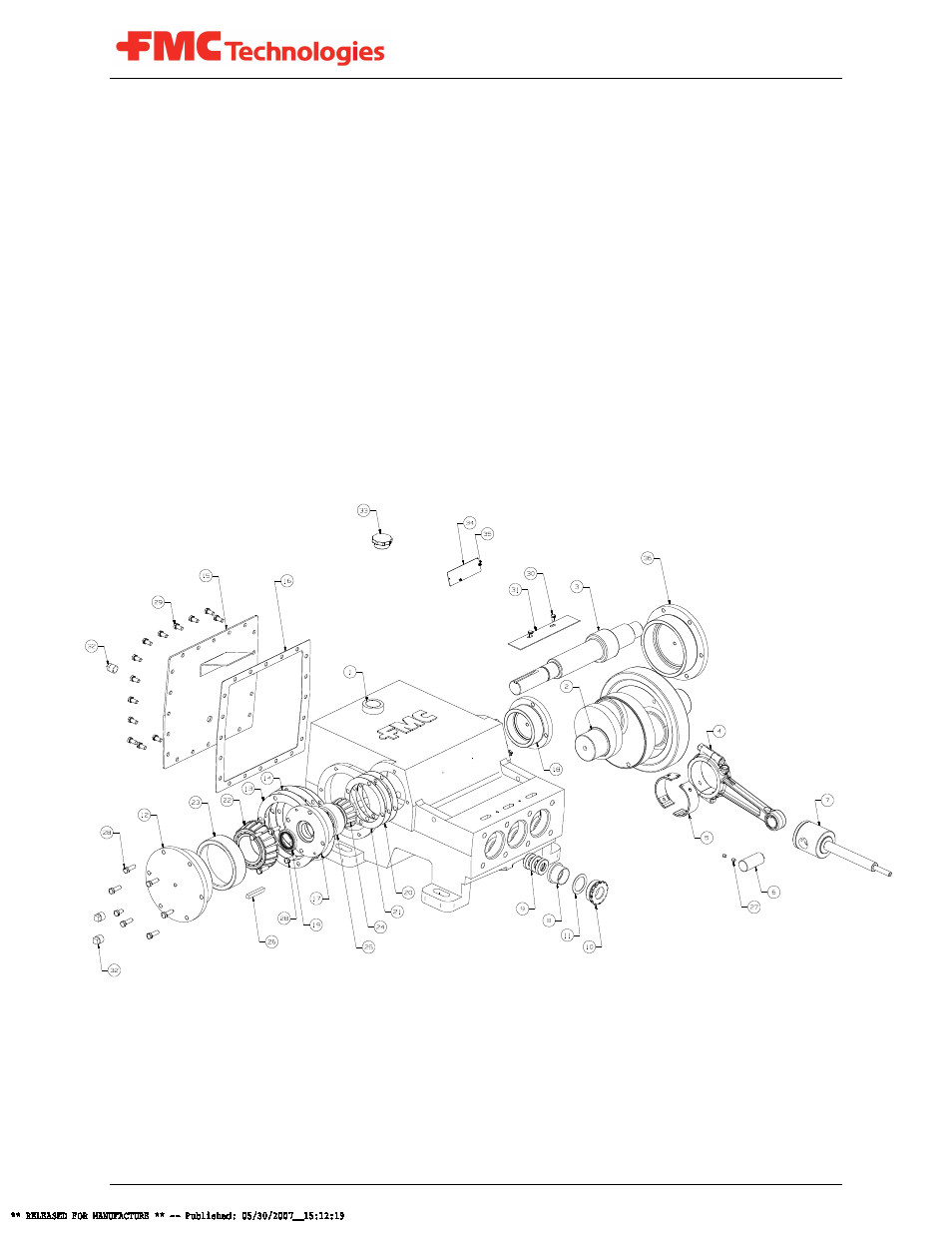0 component parts list, Figure 3: power end components | FMC Corporation - Talstar FMC L06 User Manual | Page 19 / 65
