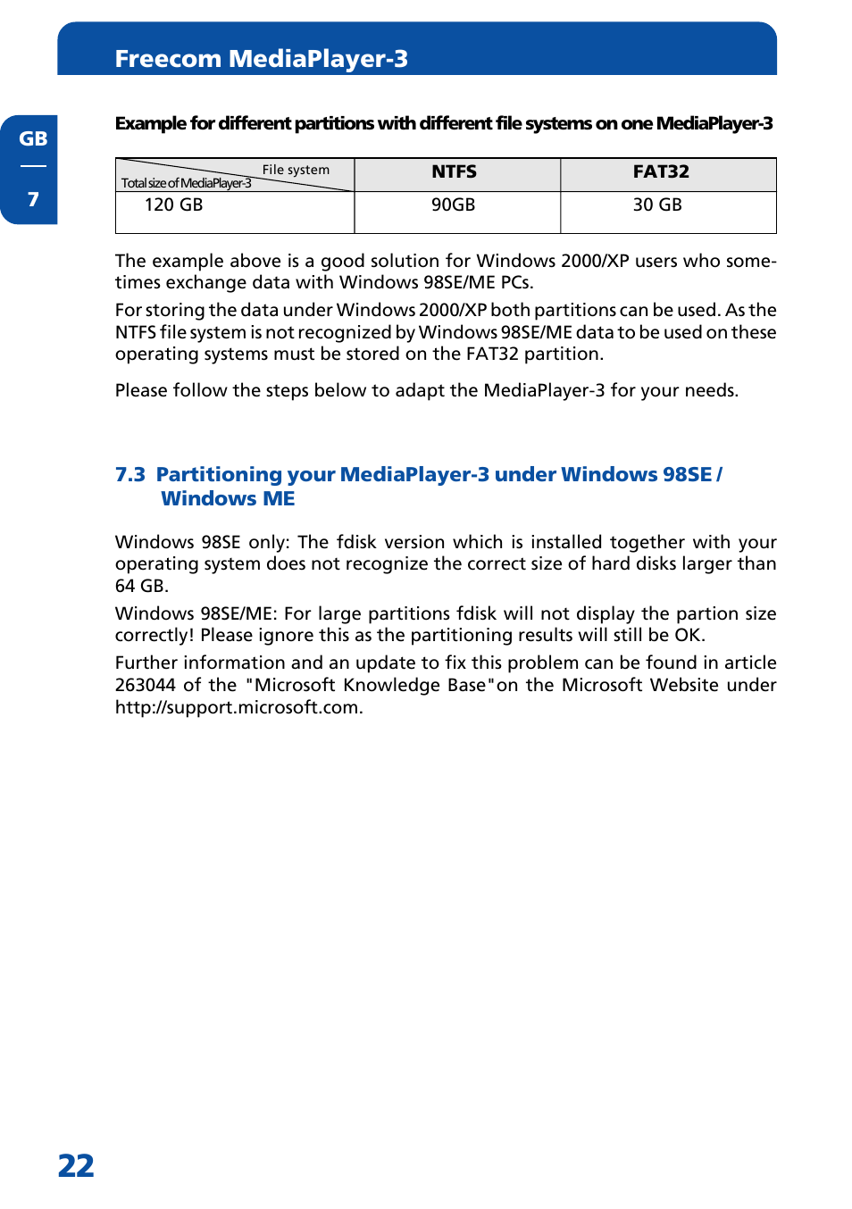Freecom mediaplayer-3 | Freecom Technologies MediaPlayer3 User Manual | Page 22 / 41