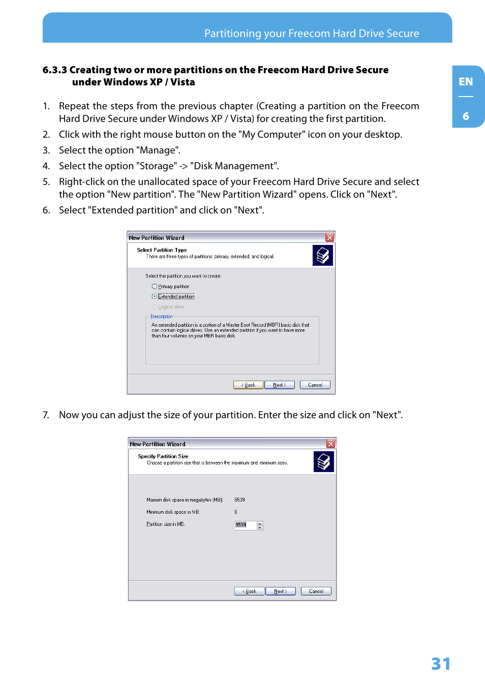 Freecom Technologies Hard Drive Secure User Manual | Page 31 / 35
