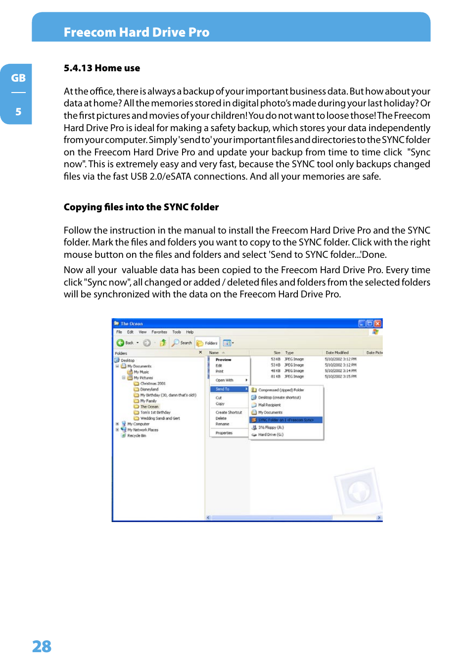 13 home use, Freecom hard drive pro | Freecom Technologies 3.5 " / USB 2.0 / ESATA User Manual | Page 28 / 51