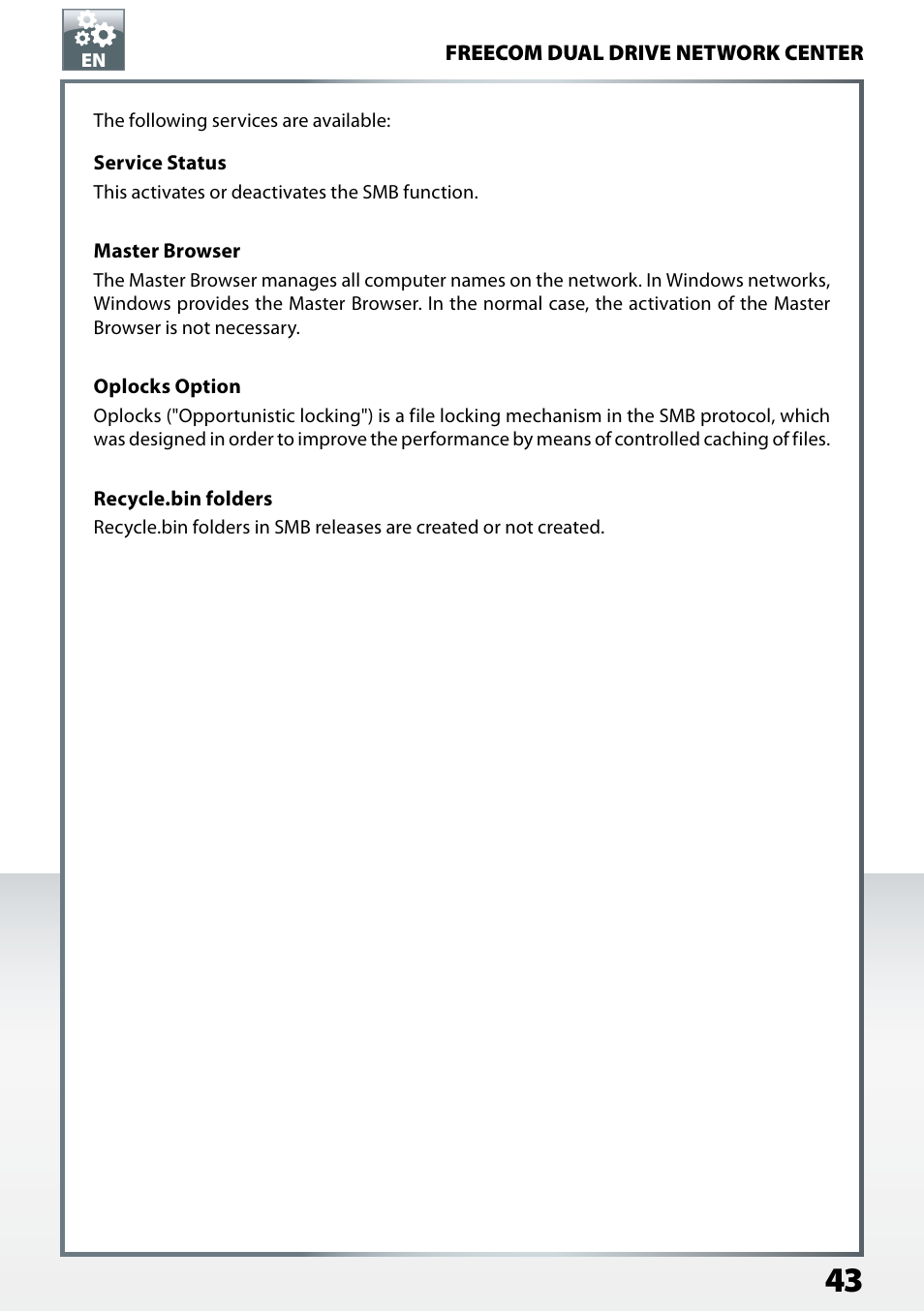 Freecom Technologies Dual Drive Network Center User Manual | Page 43 / 77