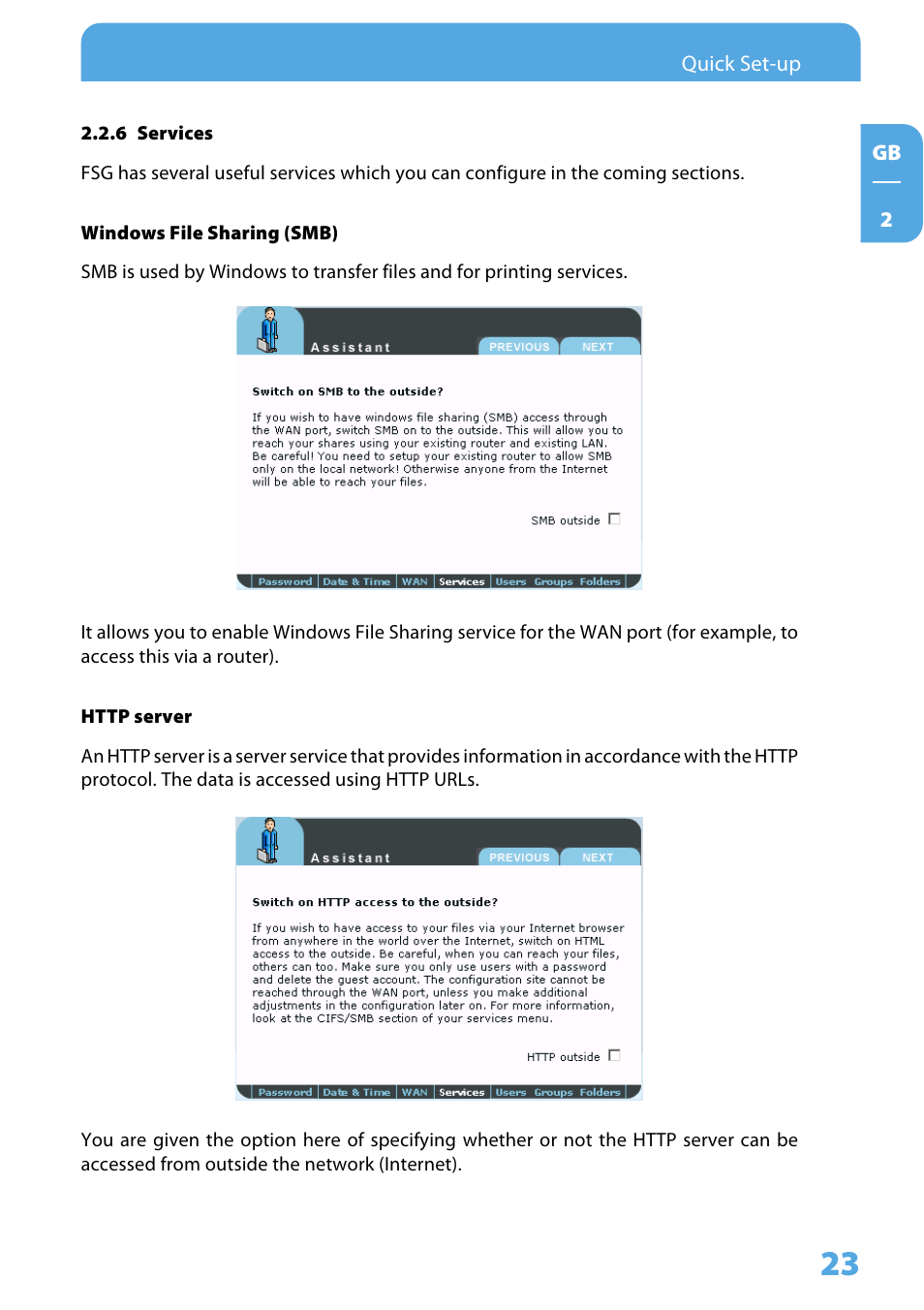 6 services | Freecom Technologies Storage Gateway NETWORK HARD DRIVE User Manual | Page 23 / 129