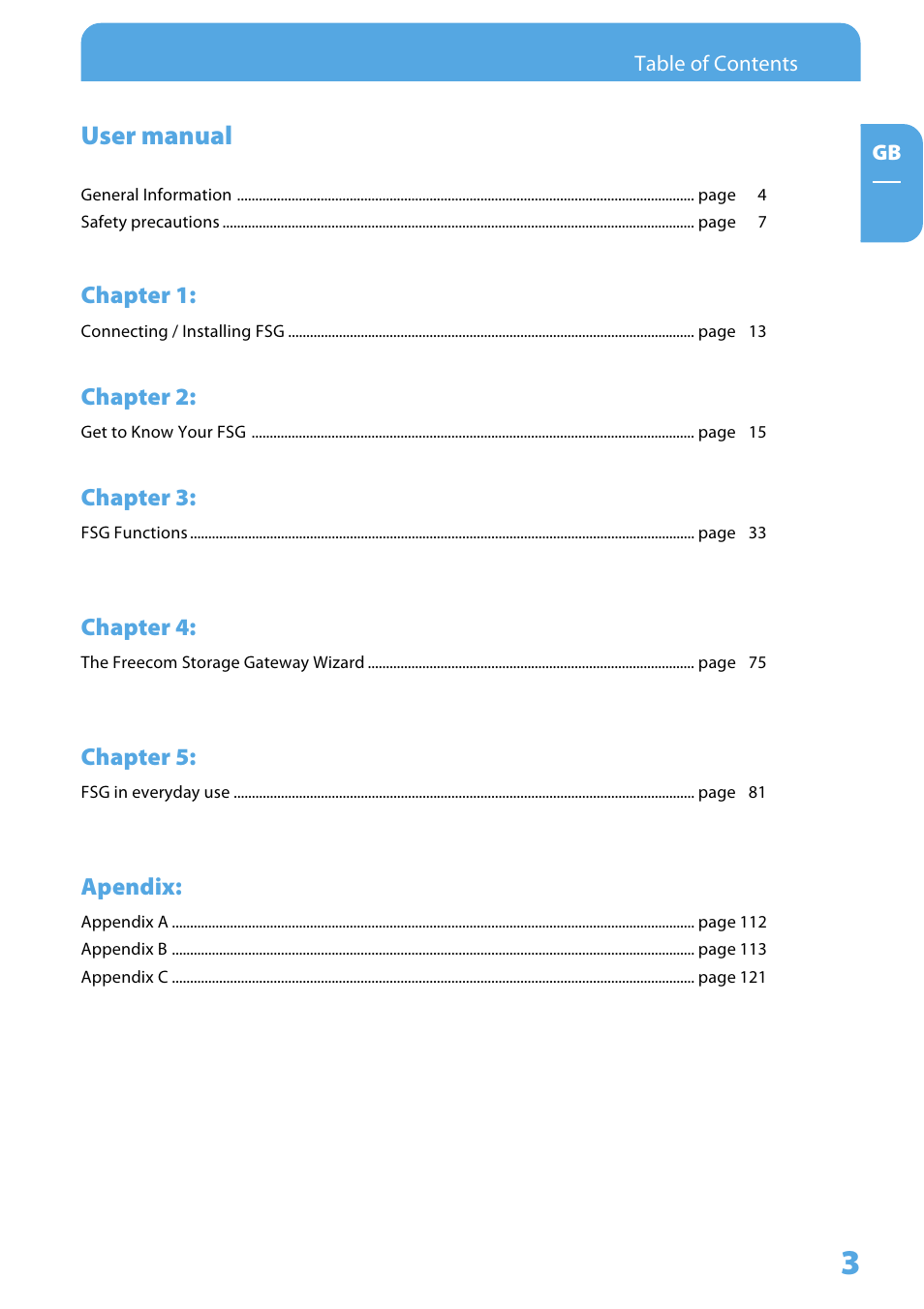 Freecom Technologies Storage Gateway NETWORK HARD DRIVE User Manual | Page 3 / 129