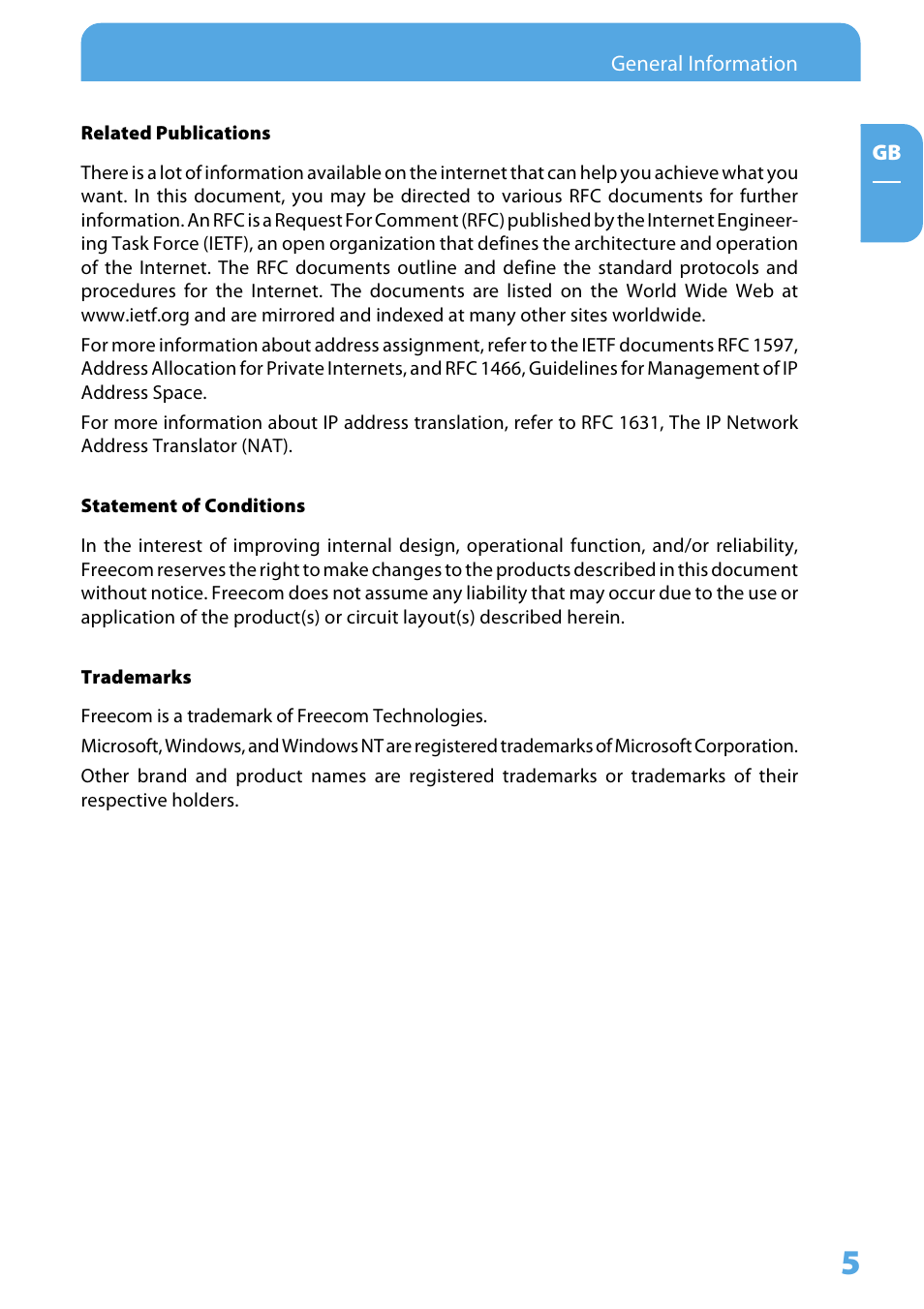 Freecom Technologies Storage Gateway NETWORK HARD DRIVE User Manual | Page 5 / 129