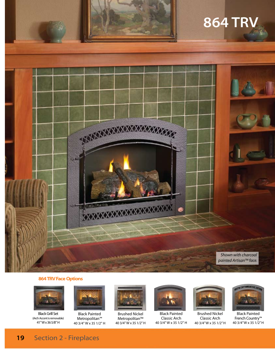864 trv | FireplaceXtrordinair 564 SS (Space Saver) User Manual | Page 20 / 36