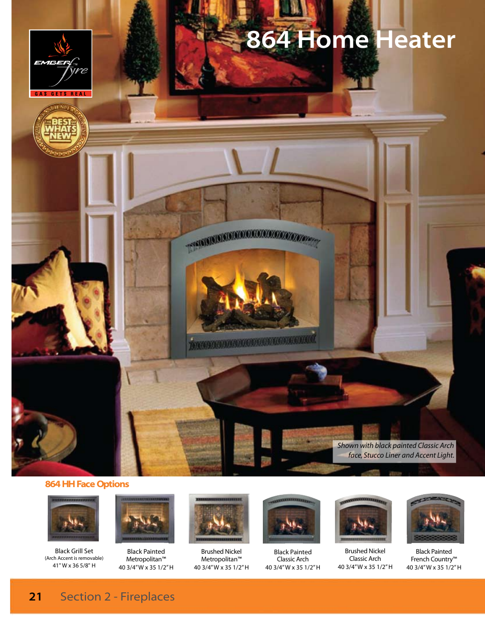 864 home heater | FireplaceXtrordinair 564 SS (Space Saver) User Manual | Page 22 / 36