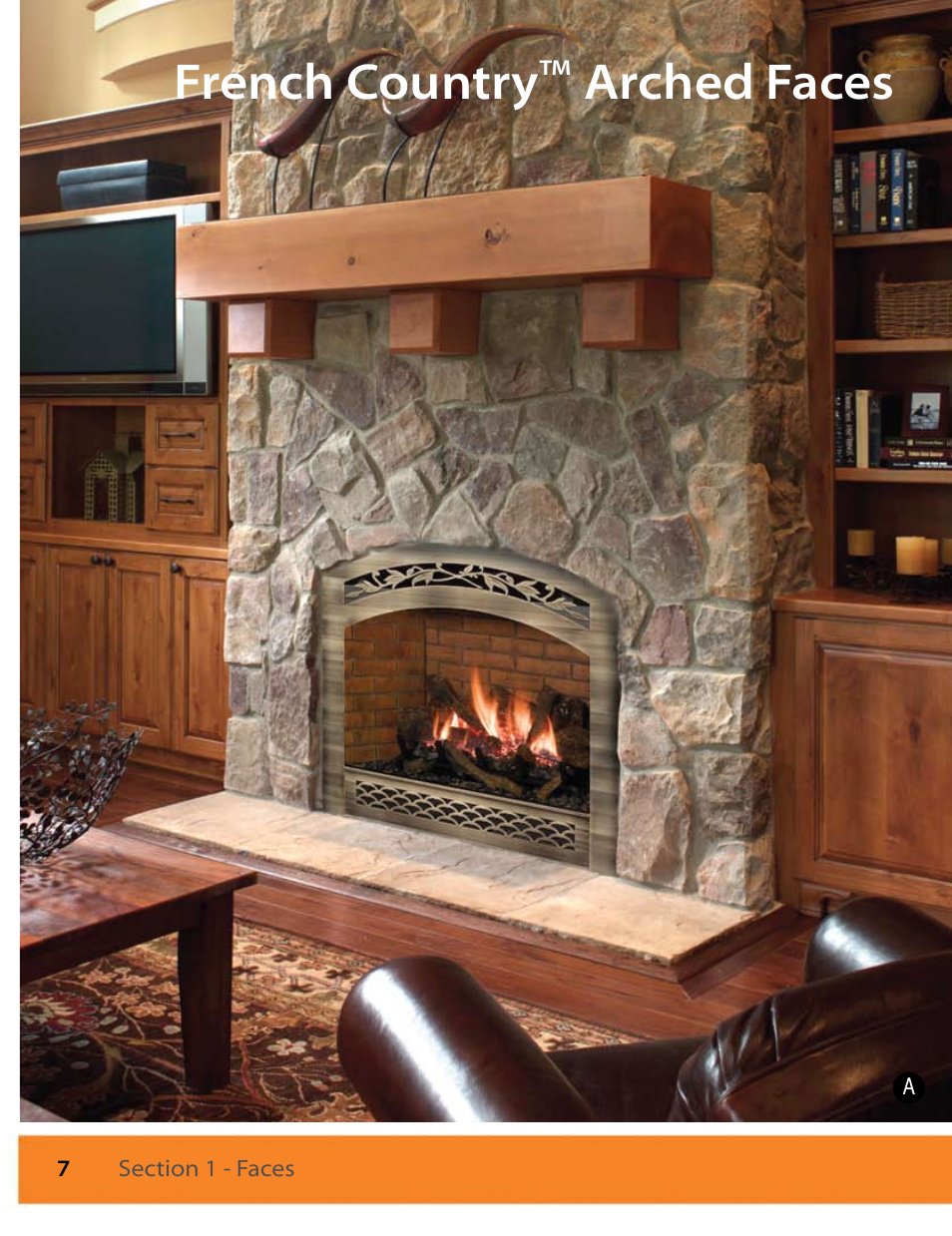 French country, Arched faces | FireplaceXtrordinair 564 SS (Space Saver) User Manual | Page 8 / 36