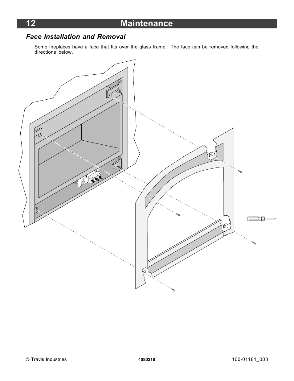 12 maintenance | FireplaceXtrordinair 864 HH User Manual | Page 12 / 26