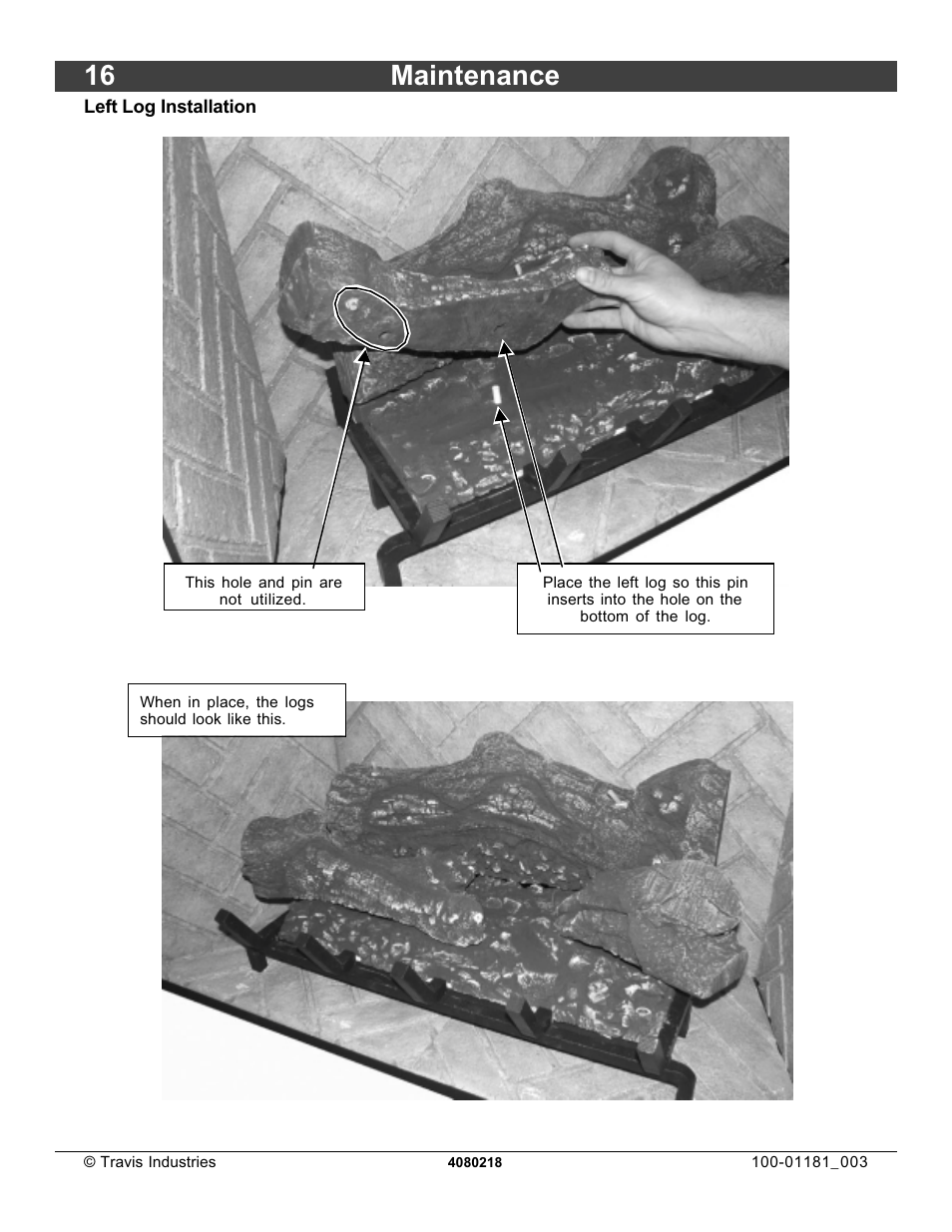 16 maintenance | FireplaceXtrordinair 864 HH User Manual | Page 16 / 26