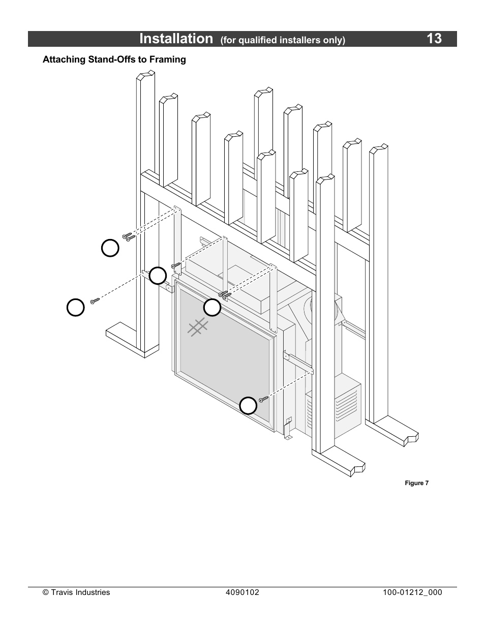 Installation, Ab c d e | FireplaceXtrordinair Revolution 36CF User Manual | Page 13 / 48
