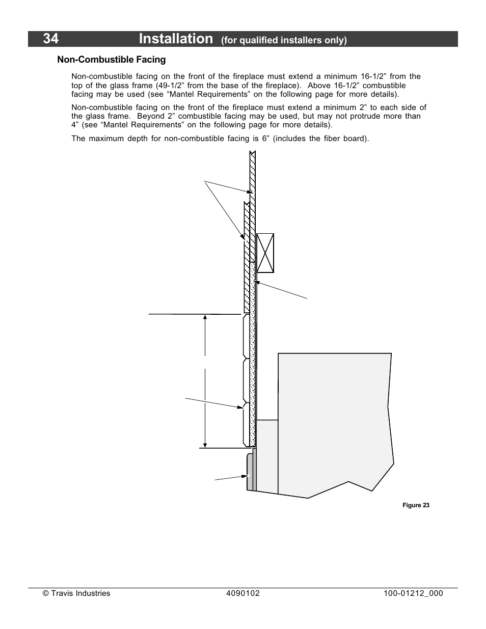 34 installation | FireplaceXtrordinair Revolution 36CF User Manual | Page 34 / 48