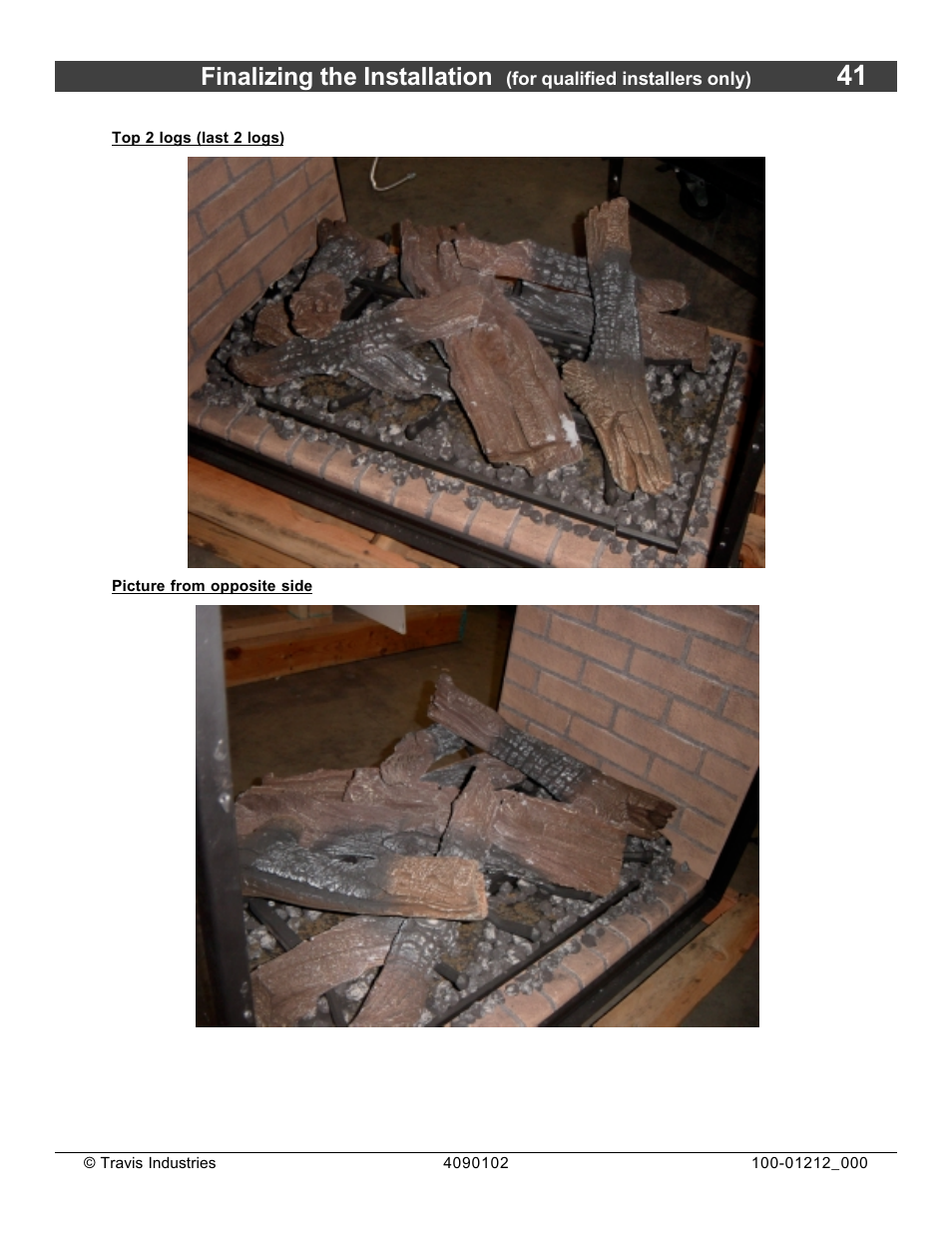 Finalizing the installation | FireplaceXtrordinair Revolution 36CF User Manual | Page 41 / 48