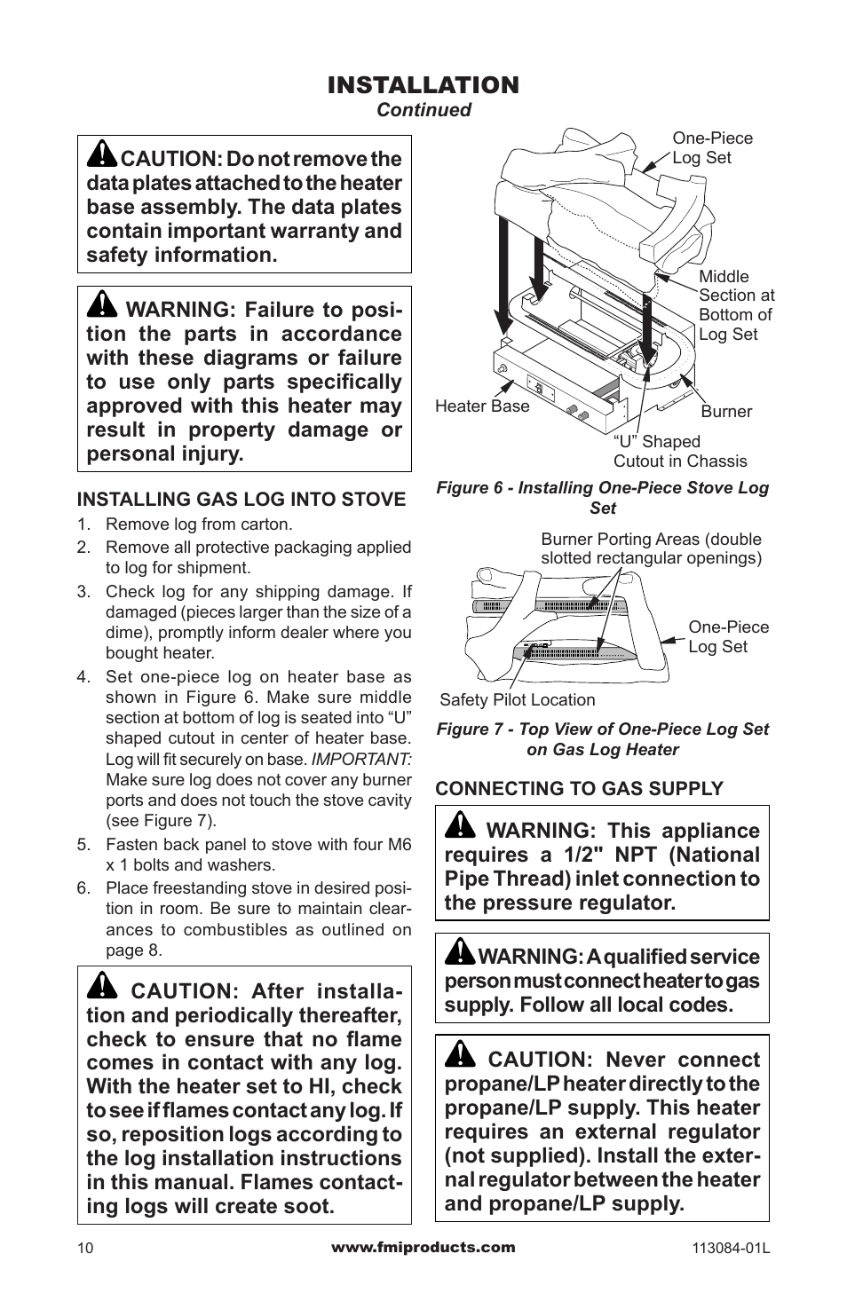 Installation | FMI SVYD18NRA User Manual | Page 10 / 28