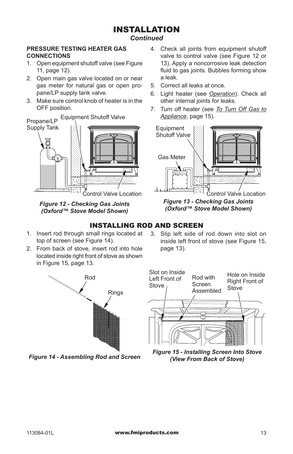 Operation, Installation | FMI SVYD18NRA User Manual | Page 13 / 28