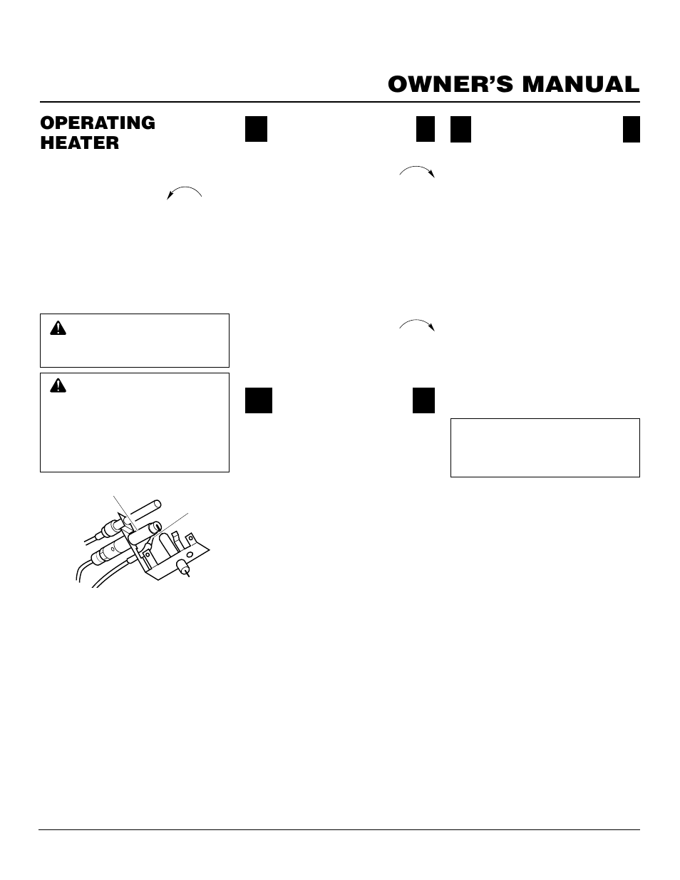 Owner’s manual, Operating heater | FMI FVF30PW User Manual | Page 15 / 24