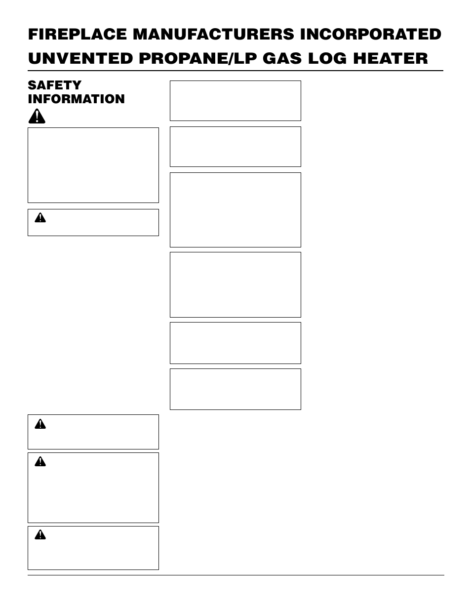 Safety information | FMI FVF30PW User Manual | Page 2 / 24