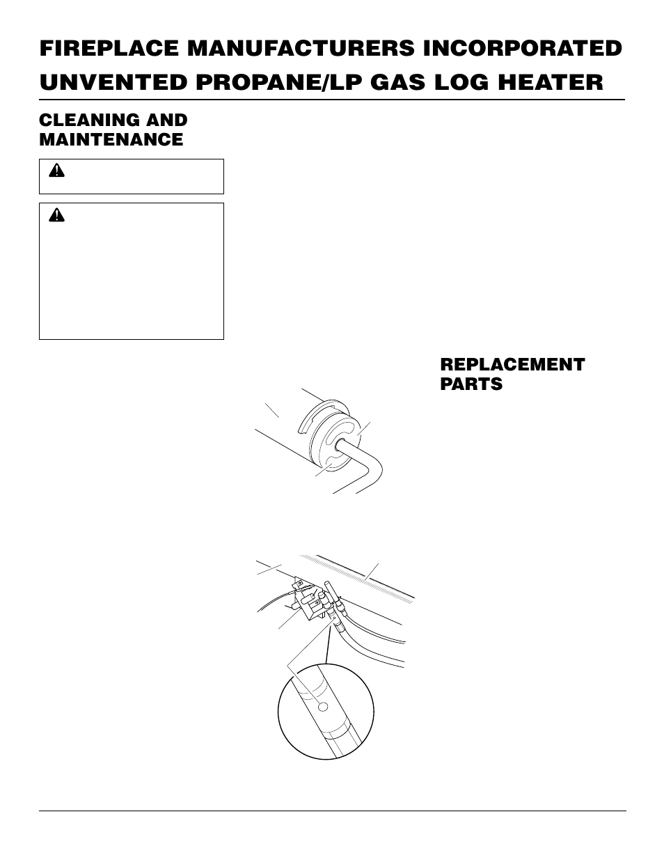 Replacement parts, Cleaning and maintenance | FMI FVF30PW User Manual | Page 20 / 24