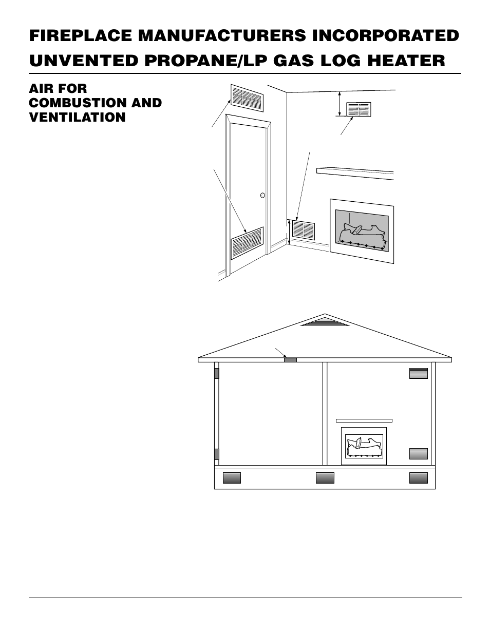 Air for combustion and ventilation | FMI FVF30PW User Manual | Page 6 / 24