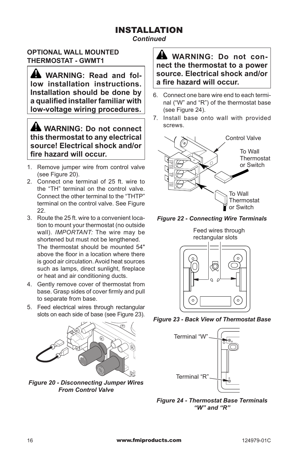 Installation | FMI COMFORT FLAME CDCFPRB User Manual | Page 16 / 32