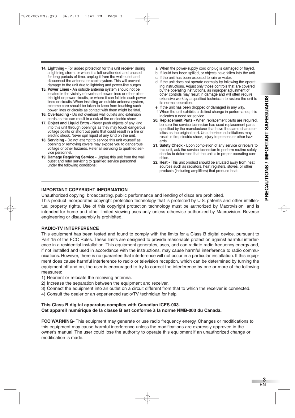 FUNAI MWC13D6 User Manual | Page 3 / 36