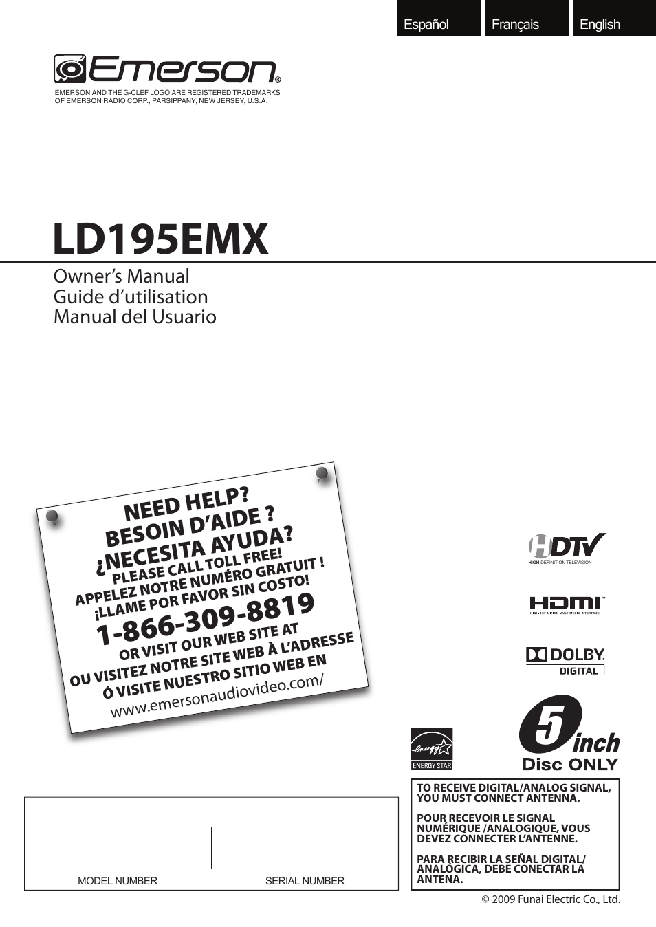 FUNAI Emerson LD195EMX User Manual | 162 pages