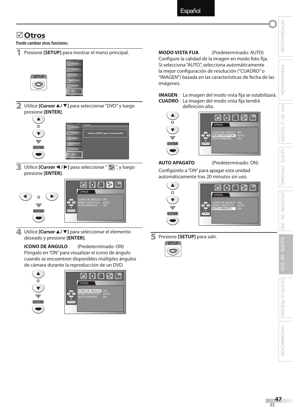 English español français, Otros | FUNAI Emerson LD195EMX User Manual | Page 155 / 162