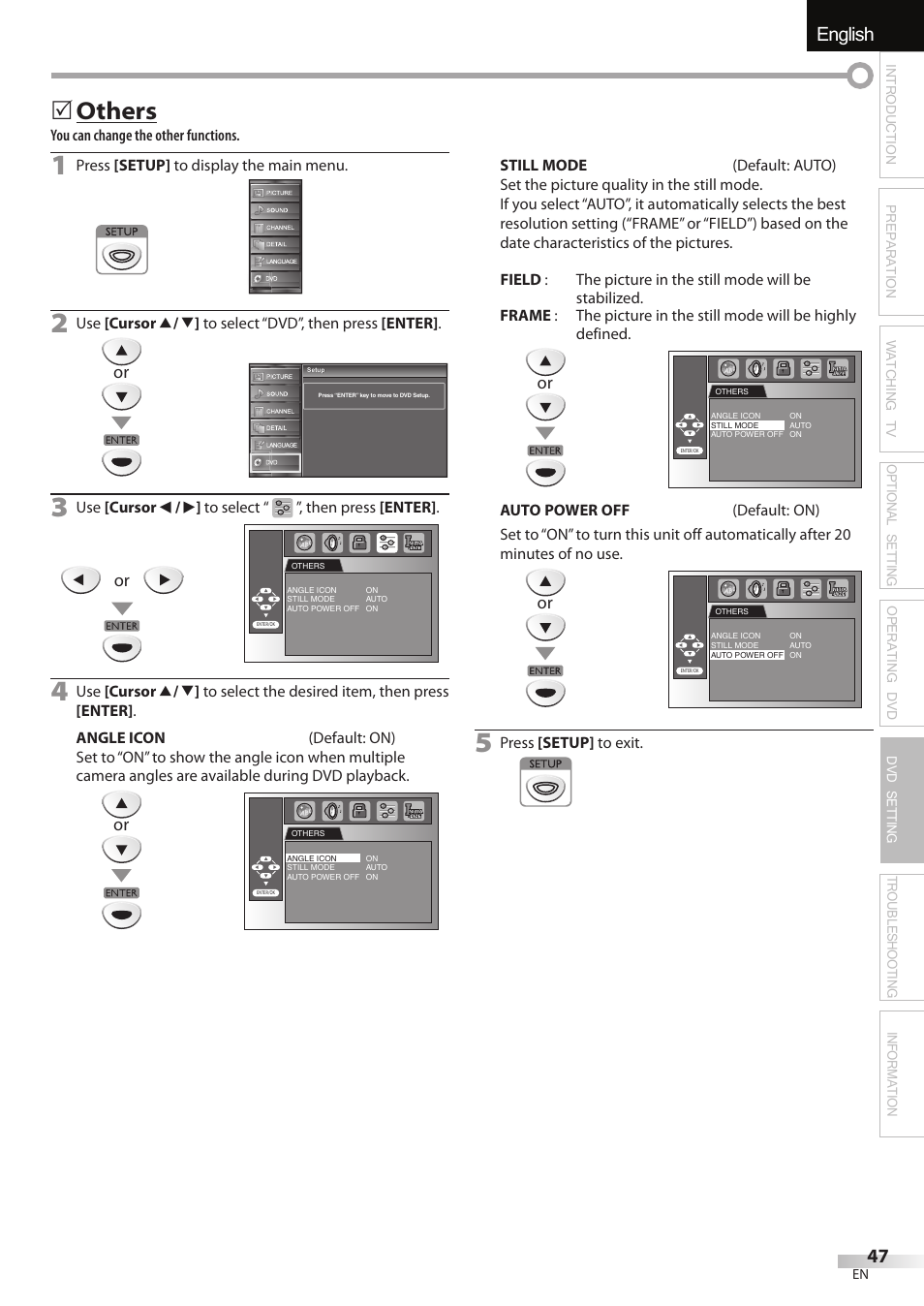 English español français, Others | FUNAI Emerson LD195EMX User Manual | Page 47 / 162