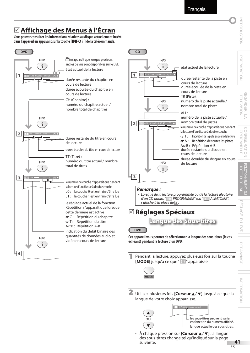 Français, Affichage des menus à l’écran | FUNAI Emerson LD195EMX User Manual | Page 95 / 162