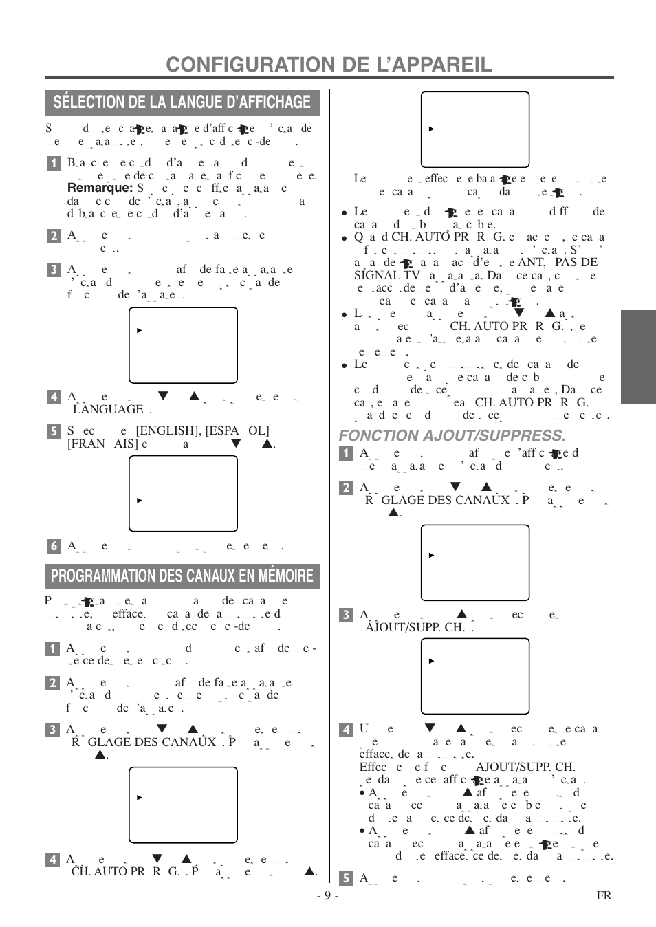 Configuration de l’appareil, Français, Fonction ajout/suppress | FUNAI F20LCTE User Manual | Page 41 / 48