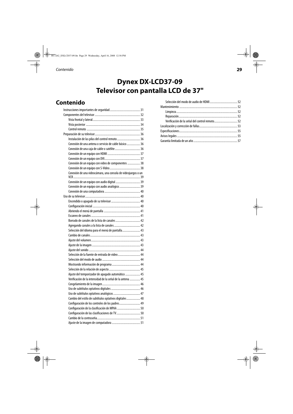 FUNAI DX-LCD37-09 User Manual | Page 29 / 64