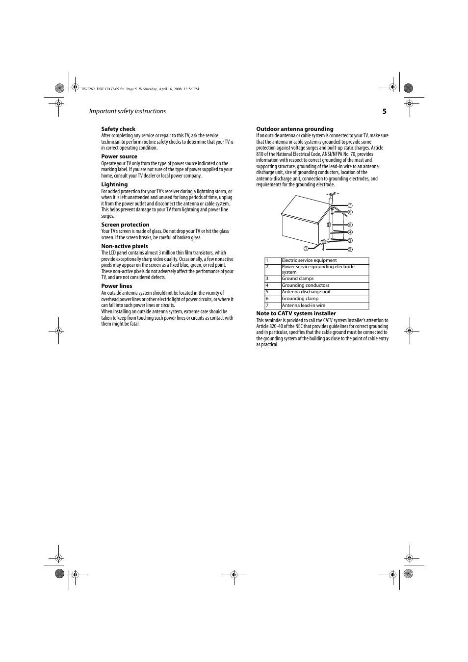 FUNAI DX-LCD37-09 User Manual | Page 5 / 64