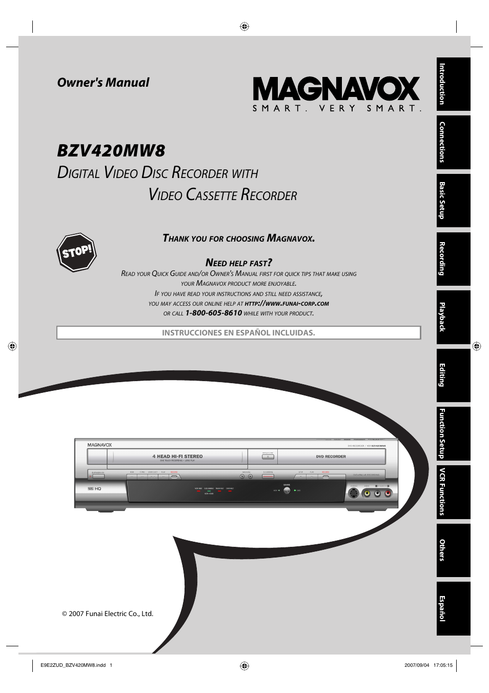 FUNAI BZV420MW8 User Manual | 94 pages