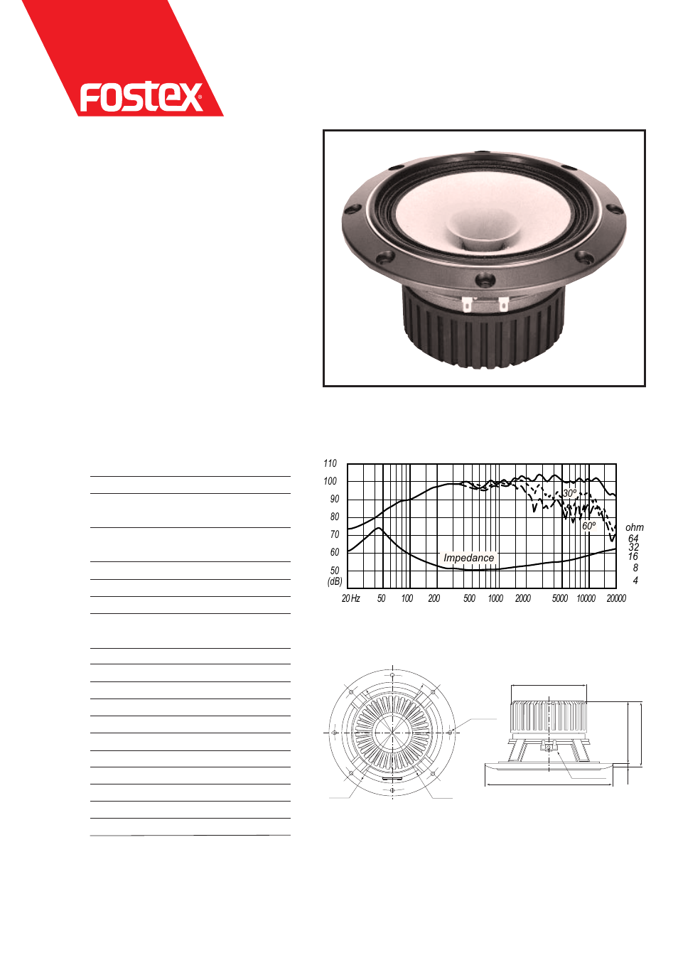 Fostex FE SIGMA-SERIES FE208 User Manual | 1 page