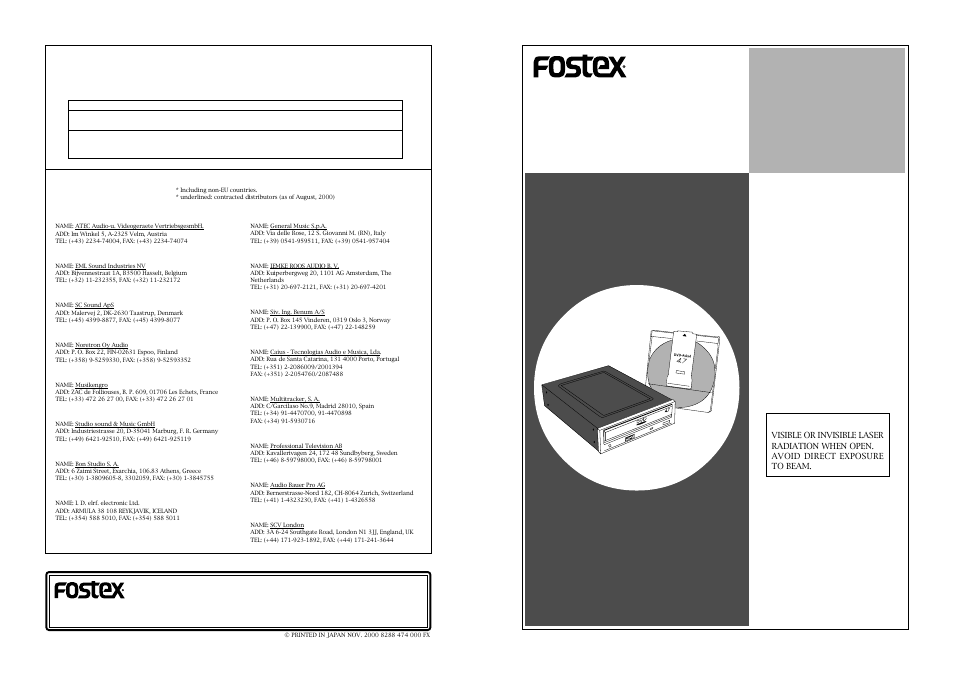 Fostex 9046 User Manual | 2 pages
