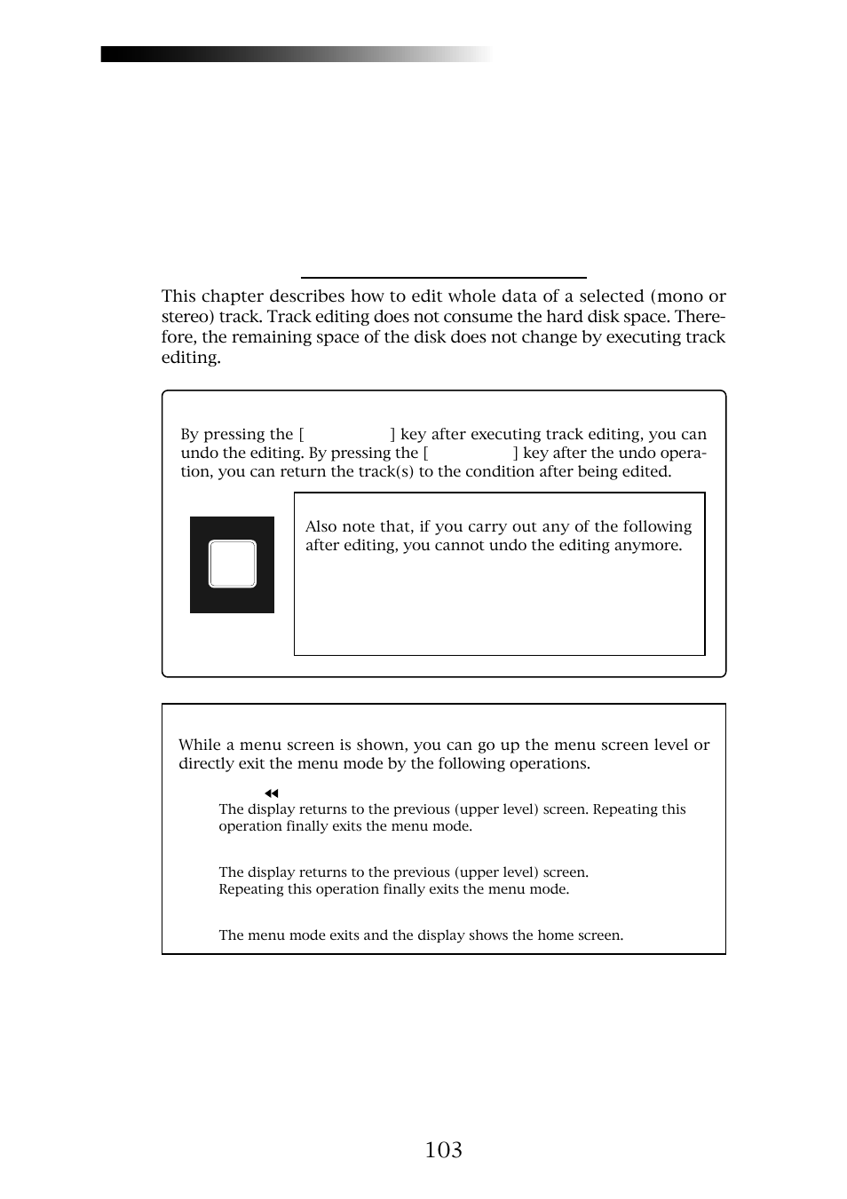 Track editing | Fostex MR-8CD User Manual | Page 103 / 148