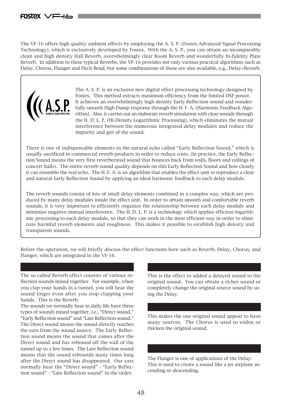 Effect edit mode | Fostex VF-16 User Manual | Page 48 / 122