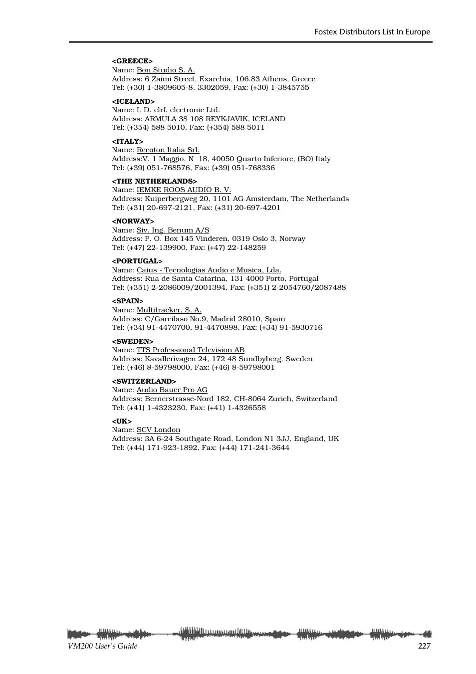 Fostex VM200 User Manual | Page 227 / 234