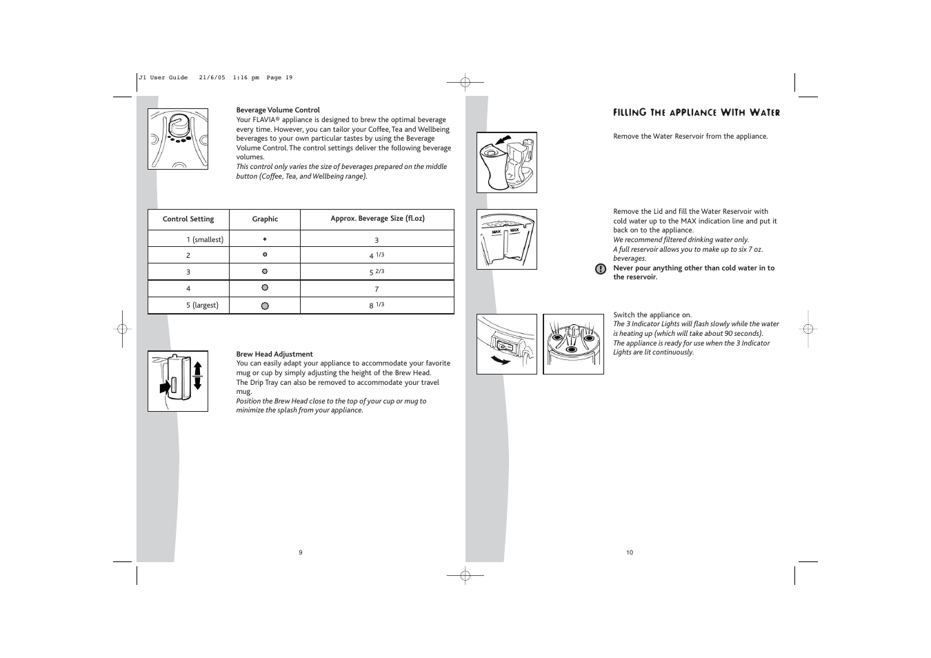 FLAVIA Beverage Systems Flavia Coffeemaker User Manual | Page 10 / 10